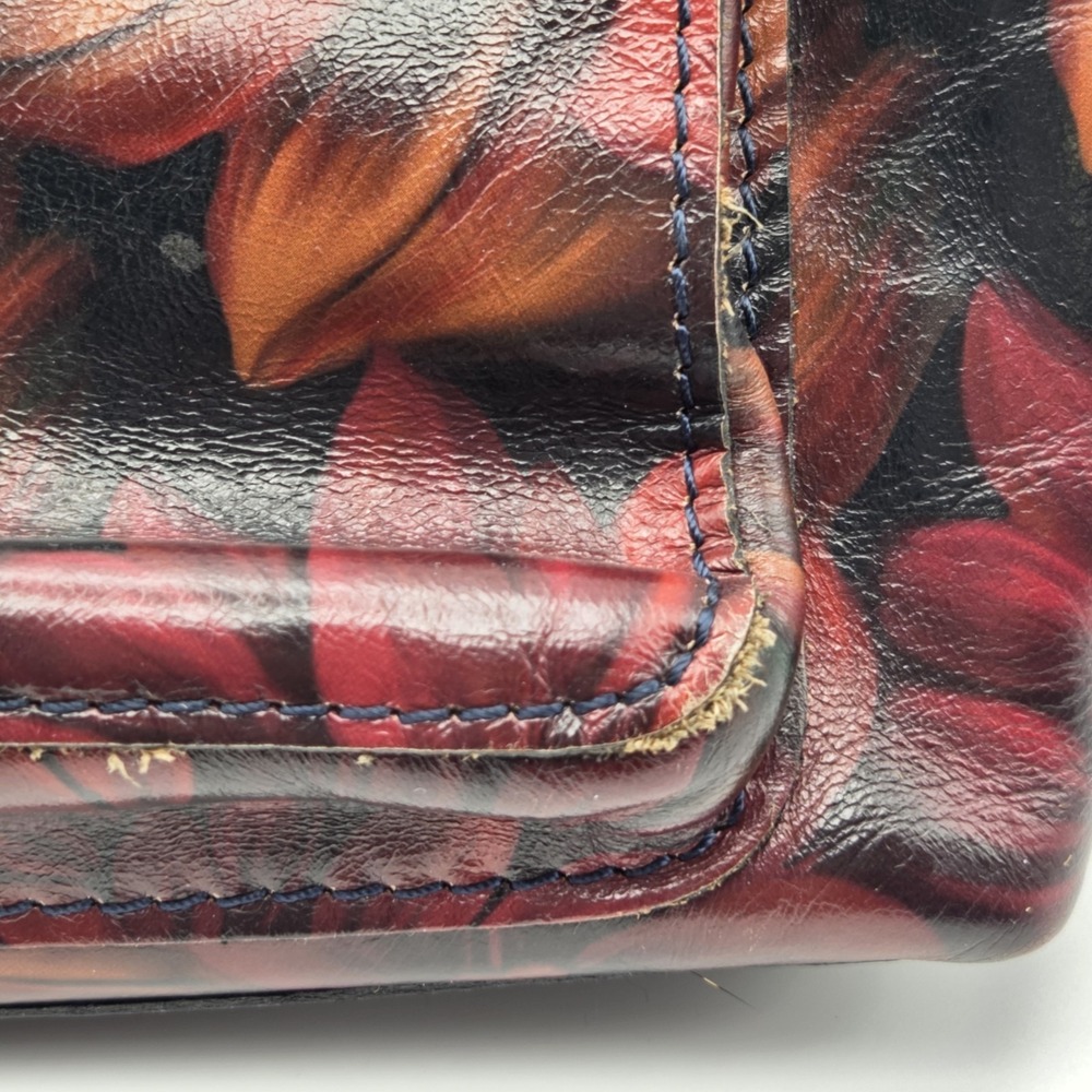 Patricia Nash Salina Floral Crossbody Bag In English Rose Medium Red & Black - Picture 16 of 16